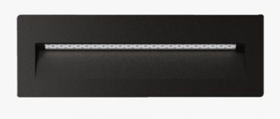ZAC BLACK 12/24V 8W 3CCT RECTANGULAR RECESSED WALL LIGHT IP65